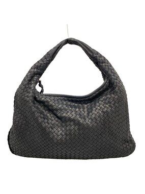 Bottega Veneta Handbag Intrecciato Black Leather